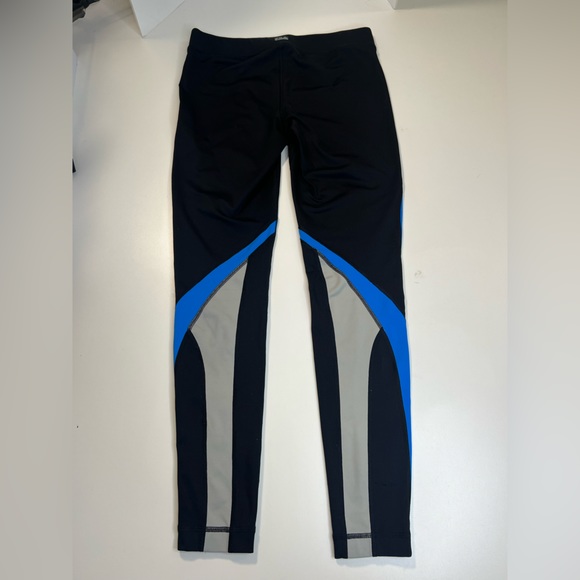 Fila Sport Contour Spiral Leggings Blue Gray and Black Size Small - Picture 3 of 10